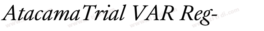 AtacamaTrial VAR Reg字体转换